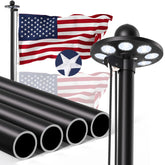 Panopole front view assembled pole showing durable structure and curb appeal
