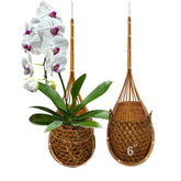 PANWA front view of two hanging bamboo baskets showing artisanal appeal