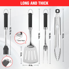 PARGRILL spatula close-up highlighting stainless steel strength and control