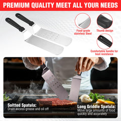 PARGRILL tool set laid out displaying included utensils for complete griddle control
