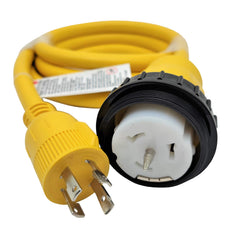 Parkworld front connectors showing L14-30P and SS2-50R, secure connection benefit