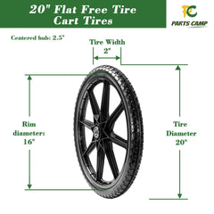 Parts Camp side profile of 20x2.0 wheel showing width and silhouette, aids selection