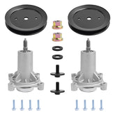 Parts Camp front view of spindle assembly showing durable housing and fitment benefit