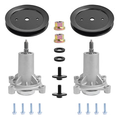Parts Camp front view of spindle assembly showing durable housing and fitment benefit