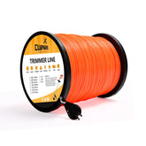 Parts Camp front spool view showing bright orange line for long runtime
