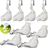Patelai front view of eight packaged bird weights showing decorative hold