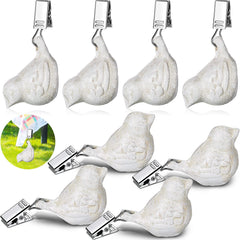 Patelai front view of eight packaged bird weights showing decorative hold