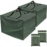 Patelai front view showing two green storage bags protecting cushions and saving space