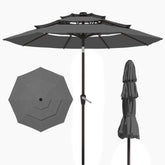 Patio Kingdom front view of 10FT umbrella offering large shade