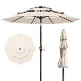 Patio Kingdom front view of full 10FT umbrella offering generous shade