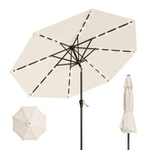 Patio Kingdom front view of 10ft umbrella showing full coverage and style
