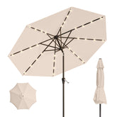Patio Kingdom front view of full 10FT umbrella showing shade and beige canopy for outdoor comfort