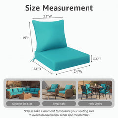 PatioGlow foam cross-section revealing dense core, provides supportive comfort