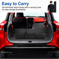 PayLessHere stand with person to show scale and 550 lb capacity benefit