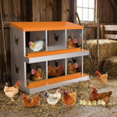 PeakPursuit front view of 6-compartment nesting box showing organized egg access and durability