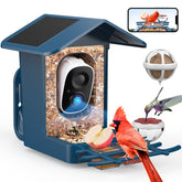 PeckCam front view showing feeder and camera for easy backyard birdwatching