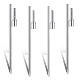 Pelopy ground spike front view showing four stakes and stable support