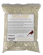 Pendelton Turf Supply front of 8 lb resealable safflower bag showing branding and benefits
