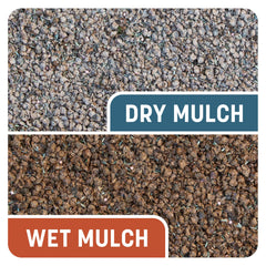 Pennington mulch and seed detail highlighting moisture retention and protection
