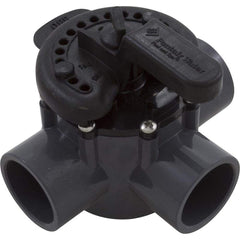 Pentair diverter valve front view showing compact three-way control and durable body