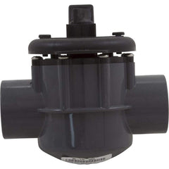 Pentair valve 1-1/2-inch slip connection close-up for solvent-weld reliability