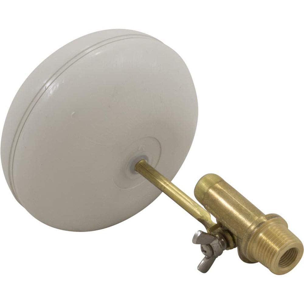 Pentair brass float valve front view showing compact durable body and easy mounting