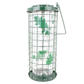 Perky-Pet front view showing eight ports and squirrel-resistant cage benefit