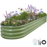 Permade front view of assembled bed showing stability and planting space