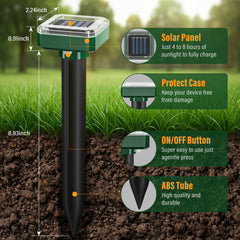 PestMentor illustration of pulses vibrating through soil to deter burrowing pests