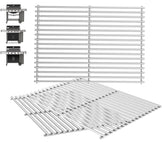 PETKAO front view of three-piece grates showing full cooking area and durable build