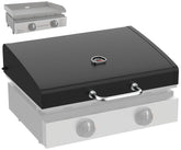PETKAO front view lid on griddle showing secure fit and protection