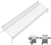 PETKAO front view of warming rack showing full fit and restored grill space