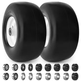 phepetroll front wheel assembly showing tire and centered hub for instant no-flat benefit