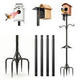 Phikrou front view assembled pole showing stable setup and bird feeding benefit