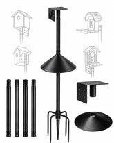 Phikrou pole assembled front view shows sturdy mounting and reliable support