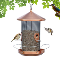 Philodwell front view showing large capacity feeder and sturdy tray benefit attracting more birds