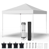 PHONWHON front view of full 10x10 canopy showing ample shade