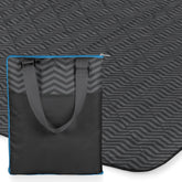 PICNIC TIME Vista blanket open showing waves print and roomy coverage benefit comfort