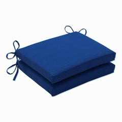 Pillow Perfect front view blue cushions showing clean shape and color benefit