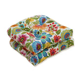Pillow Perfect front view of two bright floral cushions showing full pattern and color