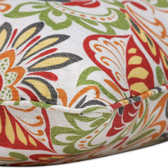 Pillow Perfect Zoe close texture shot highlighting durable outdoor polyester weave and fade resistance