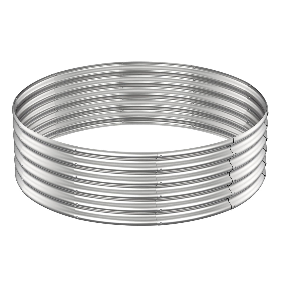 PINPON front view of fire pit ring showing sturdy galvanized construction and durable design