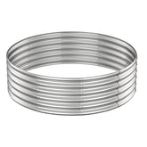 PINPON front view of fire pit ring showing sturdy galvanized construction and durable design