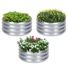 PINPON front view of round planter showing neat planting area and durability
