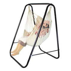 PIRNY stand front view showing sturdy triangular frame and space-saving design