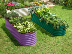 Plant & Plot raised bed in backyard lifestyle scene showing easy setup