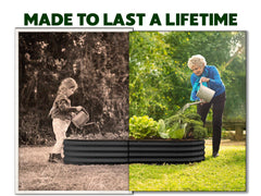 Plant & Plot assembled in a backyard with vegetables demonstrating easy installation benefit