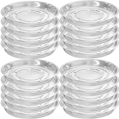 Planterhoma clear saucer front view showing coverage and surface protection