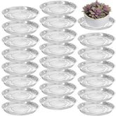 Planterhoma clear saucer front view shows large coverage and protection
