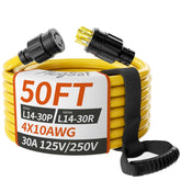 PlugSaf front view L14-30 connector showing secure lock and reliable contact